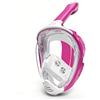 Baoblaze Maschera Subacquea Integrale Snorkeling Occhiali Respiratore Visiera Tubo a Secco Chiara Montaggio Pieghevole Adatta per Adulti E Bambini Snorkeling, Bianco, S Bambini 6-12 Anni