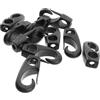 MERRYHAPY 10 Pezzi Gancio in Plastica Nero per Accessori Kayak e Barche, Facile da Usare e Super Solido, per Rigging Bungee da Pesca e Sedili su Canoe e Barche Oceaniche