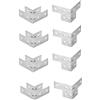Haogui 8 Pezzi staffe angolari for Flight Case, scatole di Legno, Protezioni for Bordi in Metallo, ferramenta for mobili