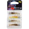 Fox Rage Micro Spikey Fry Mixed UV Colour Pack 4 cm 3 g - 4 pesci di gomma per pesce persico, esca per pesce persico