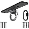 Dolibest Supporto per Sacco da Boxe, Gancio da Soffitto per Sacco da Boxe, Staffa Girevole a 4 Fori per Sacco da Palestra, Sedia a Dondolo, Montaggio su Parete in Legno/Cemento