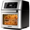 G3 Ferrari G10182, Friggisano EVO 15L, Friggitrice ad aria 15 Litri, 1700W, 10 programmi, 40-200°C, Capacità XXL, Display digitale, Accessori INOX BPA/PFOA Free e ricettario inclusi, Nero/Acciaio