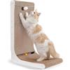 Gimars Tiragraffi alto 68 cm a forma di L con palla, cartone verticale antigraffio per gatti, resistente, giocattolo per la protezione di mobili e divani, grande