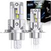 XELORD LED H4 Lampadine Auto,6500K Luce Bianca Brillante 55W 14000LM,Plug-n-Play,Sostituzione dei Alogena,Pack of 2