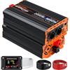 JARXIOKE Inverter 24V 220V Onda Pura 2000W (4000W Picco) Convertitore di Potenza con Telecomando LCD, 2 Prese AC + USB-A + USB-C - Ideale per Camper, Auto, Solare e Backup Casa