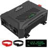MFUZOP Inverter Dual-Voltage 12V/24V a 220V Onda Sinusoidale Pura 2000W con Rilevazione Automatica Tension, Trasformatore di Corrente 4000W di Picco, 2 prese UE, USB-C e USB-A Display LCD