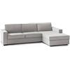 Dmora Talamo Italia - Divano letto con penisola Adela, Sofà apertura girevole, Penisola contenitore Destra, Braccioli standard, 100% Made in Italy, Cm 280x95h90, Grigio