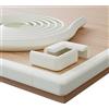 SafeMate Paraspigoli per Bambini, 6 m + 10 Angolari, Paracolpi Lettino Neonato e Mobili, Para Spigoli Bimbi in Gomma, Bianco Lana