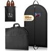 Lifewit Borsa Porta Abiti da Viaggio Uomo con 1 Borsa Porta Scarpe Resistente, Porta Vestiti Impermeabile da Appendere, Custodie Pieghevole per Abiti per Guardaroba, Viaggio, 100 x 60 cm, Set di 1