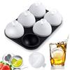 HONYAO® Ghiaccio Stampo - Cubetti Ghiaccio Silicone 5CM Rotondo Sfera con Coperchio, Senza BPA Forma Ghiaccio Grande per Whisky Cocktail