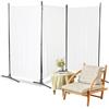 Jaxguom Paravento Divisorio 260x180 cm, Separé Frangivista Bianco