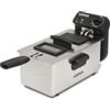 G3 Ferrari G10203 Pastella Friggitrice, 2000 W, 3 Litri, Contenitore Smaltato, Cestello INOX, Temperatura regolabile 130° - 190°C Filtro Anti-odore, Coperchio con Finestra, Facile da pulire, Grigio