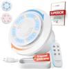 SLUELI Aspiratore Bagno 100mm, 3000g/min 220m³/h Ventola Bagno 2 Direzioni 6 Velocità con Luce Indicatrice+Telecomando, Flusso d'Aria Potente 2W Motore DC. Facile Installare per Bagno Lavanderia GarageP106E2