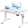 Devoko 100x60 cm Scrivania Regolabile in Altezza, Scrivania Elettrica per Lavoro in Piedi, Standing Desk Studio in Casa con Piano Assemblato, Bianco