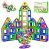 Desire Deluxe 94 PEZZI Costruzioni Magnetiche per Bambini Gioco Educativo e Creativo per Bimbi da 3 Anni Plastica ABS Alimentare Atossica 94 Blocchi Magnetici con Angoli Smussati Diverse Forme