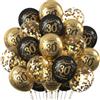 NEONSKY 30 Palloncini Compleanno 18 30 40 50 60 70 80 Anni, Decorazioni Compleanno Uomo Donna, Palloncini Nero Oro con Scritta Super Buon Compleanno, Palloncini con Coriandoli Dorati per Festa di(30 Anni)