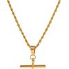 NHTISGRUE Collana pendente T Bar Minimalista Placcata per Donna Gioielli d'Oro per Donna Femminile
