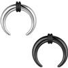 ZS 2 Pezzi Pincher Tapers Septum Anelli, 2G 4G 6G 8G 10G 14G 16G Buffalo Ferro Cavallo Barella Espansore Piercing Per Stretching Naso Orecchio Donne Uomini (8g, 12mm)