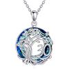 YFN Compleanno Collana in Argento Sterling Albero Della Vita Ciondolo di Cristallo Gioielli Regali per Ragazza Nipote
