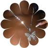 Yienate Collana girocollo con farfalla in cristallo, argento e zirconia cubica, con strass e catenina da tennis scintillante, ciondolo a forma di farfalla, regalo per donne e ragazze