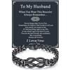 Richsteel Bracciale Uomo Regalo per Figlio Papà Marito Simbolo Infinito Eterno Regalo per la Festa del Papà Bracciali Uomo 21/23CM Compleanno Regali per Lui Ragazzo Fidanzato
