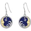 HUKKUN Orecchini luna Orecchini in argento sterling con lapislazzuli Crescent Moon Gioielli regalo per le donne