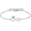 CUPENDA Bracciale in argento sterling 925, con simbolo dell'infinito, per animali domestici, cane, gatto, cucciolo, per animali domestici, regalo per donne e ragazze
