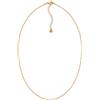 day berlin day.berlin collana da donna Ida, placcata oro 18k, lunghezza variabile 45+5cm, catena filigrana intrecciata con piccoli fiori senza ciondolo, acciaio inox 316L senza nichel e impermeabile