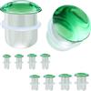 ZS 1 Paio Dilatatore Piercing Singoli Vetro, 6g - 9/16 Dilatatori Auricolari Orecchino Piercing Ear Stretch Expanders Per Donna Uomo Blu viola verde (Verde,1/2(12mm))