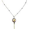 Generico Collana porta fiori selvatici, ciondolo vaso floreale fai da te, gioielli ricordo botanico indossabili (1pcs)