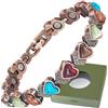 Wollet Bracciale magnetico in rame da donna, braccialetti magnetici da donna, gioielli magnetici turchesi 3500 gaussa (con confezione regalo) (tipo A)