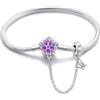 LIGHTDOG 925 Bracciale d'argento a catena di serpente Adatto per il braccialetto di fascino europeo Perline Bracciale d'argento Donna Regalo per i parenti