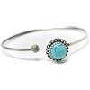 Marrocu Gioielli Bracciale rigido argento con turchese naturale