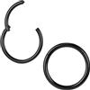 ZS 2 pezzi ASTM F136 Titanio 6/7/8/9/10/12/14mm Orecchini a cerchio per cartilagine Tragus Helix, 20G 18G 16G Anelli per labbra, naso e setto, Piercing per conchiglia gioielli, Innendurchmesser: 9mm