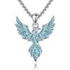 CUPENDA Collana con ciondolo a forma di fiore della vita, farfalla, libellula, fenice, colibrì, geco, amo da pesca, lupo, osso di cane, sigillo messianico Messiano, palme, in argento Sterling 925
