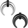 ZS 2 Pezzi Pincher Tapers Septum Anelli, 2G 4G 6G 8G 10G 14G 16G Buffalo Ferro Cavallo Barella Espansore Piercing Per Stretching Naso Orecchio Donne Uomini (2g, 12mm)