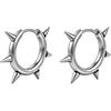 AoedeJ G23 - Orecchini a cerchio in titanio con punte da 18 g, piccoli orecchini ad anello da 8 mm/10 mm/12 mm, per cartilagine da uomo e donna, per piercing multipli, punk, gioielli appuntiti
