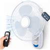 Ventilatore da Parete Ø40 cm con Telecomando Installazione Muro Silenzioso Bianco