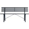 Panca da Giardino in Ferro 3 Posti 150x56x76cm Vorghini Gallipoli Antracite