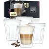 Moritz & Moritz 4 x 280 ml vetro doppia parete 280ml - Bicchieri a doppia parete per caffè, tè, longdrinks o dessert - Lavabili in lavastoviglie