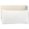 JUVEA Essenziale con cotone biologico - 100% lattice naturale Talalay cuscino da letto a basso profilo per dormire. Traspirante, sollievo dalla pressione, durevole. Certificato Oeko-TEX e FSC ®