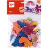 APLI Kids 19371 - Sacchetto 40 Forme in EVA adesivo a tema Unicorni, materiale per fai da te