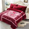 JYK - Coperta calda in morbido pile per letto king size, 520 g/m², a 2