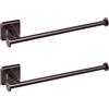 TreeLen Porta Rotolo Cucina Sottopensile, Set di 2 Portarotolo Bronzo Strofinato ad Olio in Stile Retrò, Supporto a Parete Vintage con Fissaggio a Vite, Dispenser Antiruggine per Mobile e Muro