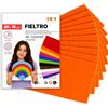 Sidi Global Market SIDI Feltro Arancione 10 Fogli 20x15 Tessuto Hobbistica DIY