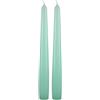 Cereria Di Giorgio - Set da 3 Candele Coniche Laccate - Colore Verde Acqua - Diametro 2,2 cm Altezza 21 cm - Durata 5 ore - Standard per Candelabri (Confezione da 2)