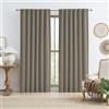 KEQIAOSUOCAI Tende oscuranti color tortora, lunghe 240 cm, 2 pannelli, tasca posteriore con linguetta e gancio per cintura, effetto tela, stile rustico, tende per soggiorno, sabbia grezza, decorazione