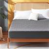 SONIVE Coprimaterasso sottile super king size, trapuntato, super king 180 x 200 cm, coprimaterasso impermeabile, traspirante, allungabile fino a 38 cm, grigio
