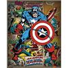 Pyramid International - Mini poster, motivo: Capitan America, in plastica/vetro, multicolore, 40 x 50 x 1,3 cm