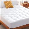 Sonive Coprimaterasso singolo, extra profondo 38 cm, super morbido, trapuntato piccolo, lavabile in lavatrice, coprimaterasso bianco, per letto singolo 90 x 190 cm